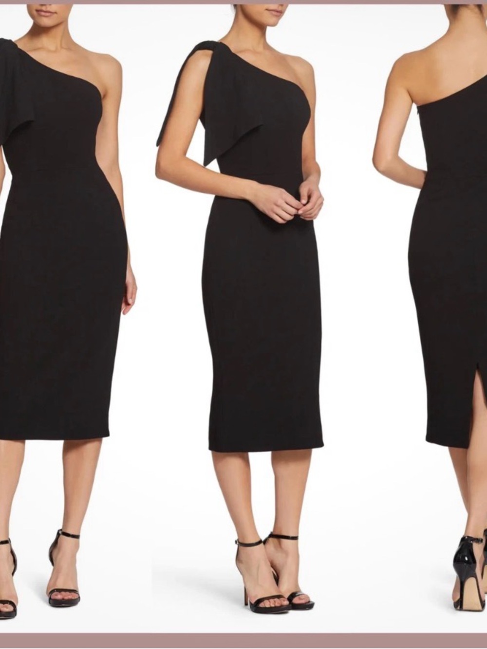 Dress the population One-Shoulder Black Sheath Dress NWT sz XL